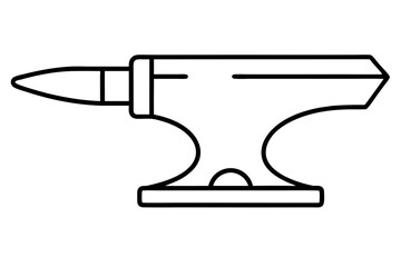 Anvil silhouette vector illustration