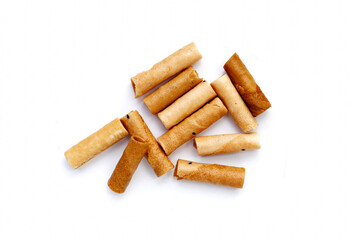 Thai snack, crispy coconut rolls