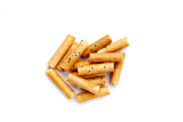 Thai snack, crispy coconut rolls