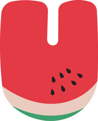Watermelon Alphabet Letters A to Z – Fun and Juicy Cartoon Font for Summer and Kids Designs