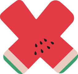 Watermelon Alphabet Letters A to Z &ndash; Fun and Juicy Cartoon Font for Summer and Kids Designs