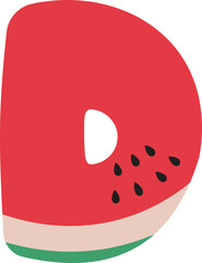 Watermelon Alphabet Letters A to Z – Fun and Juicy Cartoon Font for Summer and Kids Designs