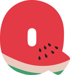 Watermelon Alphabet Letters A to Z – Fun and Juicy Cartoon Font for Summer and Kids Designs