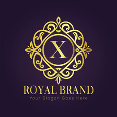 Letter  luxury gold logo concept