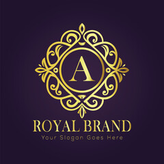 Letter  luxury gold logo concept