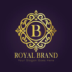Letter  luxury gold logo concept