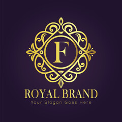 Letter  luxury gold logo concept