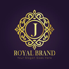 Letter  luxury gold logo concept