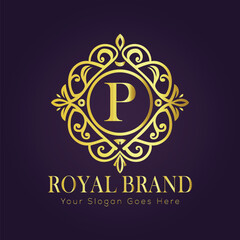Letter  luxury gold logo concept