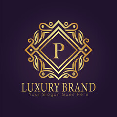 Letter  luxury gold logo concept
