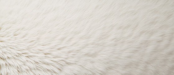 Fototapeta premium Close-Up of White Faux Fur Seamless Texture