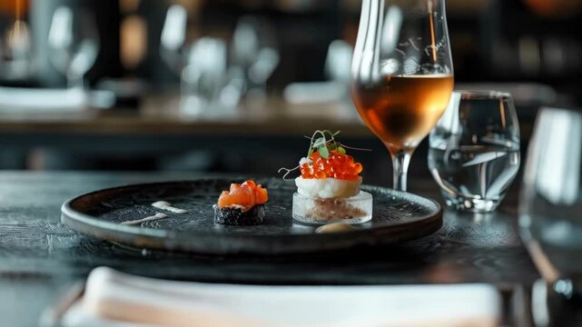 Icelandic hakarl, fermented shark meat with a shot of Brennivin schnapps. A daring Icelandic appetizer experience