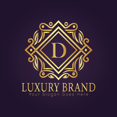 Letter  luxury gold logo concept