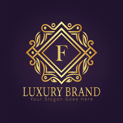 Letter  luxury gold logo concept