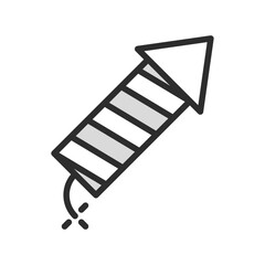 Celebration Firework Vector Icon Set - Editable Line Weight - Firework, rocket, fuse, sparkle, celebration, festive, explosive, burst, light, party, fun icons