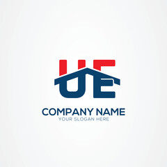 UE EU Creative Modern Letters Logo Design Element