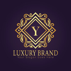 Letter  luxury gold logo concept