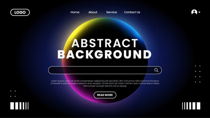 Modern design with neon for landing page, website, cover