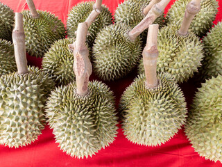 Ripe Durian on Display at Thai Market.
