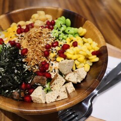 healthy breakfast with muesli