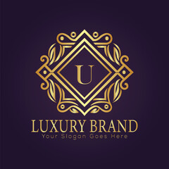 Letter  luxury gold logo concept
