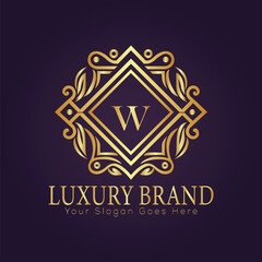 Fototapeta premium Letter luxury gold logo concept