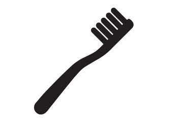 Toothbrush logo silhouette vector, Toothbrush logo icon, toothbrush silhouette vector illustration, simple black toothbrush silhouette logo vector on a white background.