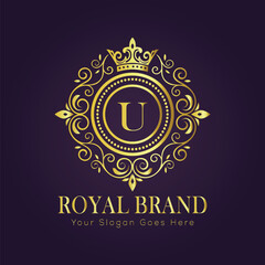 Letter  luxury gold logo concept