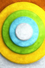 Abstract Colorful Circles Pattern Texture Design