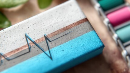Abstract Geometric Design with Metallic Accents