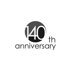 anniversary logo design, 140th anniversary, symbol, icon, party, logo design for 140th anniversary, vector, success, illustration, birthday, symbol, background, year, congratulations, greeting, invita