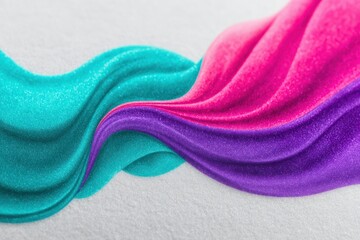 Abstract Pink Blue Purple Glitter Fabric Swirls