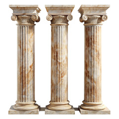 antique column isolated on white