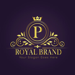 Letter  luxury gold logo concept