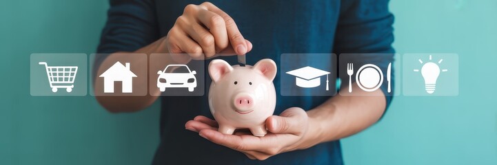 Person saving money for future needs.
