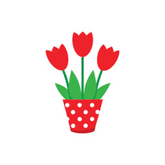 Flower tob vector art illustration