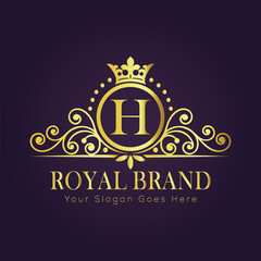 Letter  luxury gold logo concept