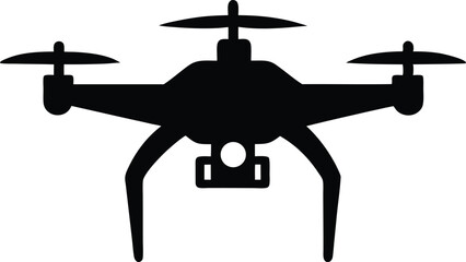 Drone silhouette vector, drone camera icon,flying drone illustration