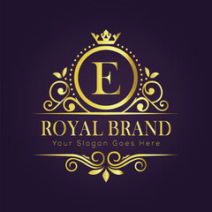 Letter  luxury gold logo concept