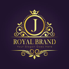 Letter  luxury gold logo concept