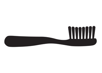 Toothbrush logo silhouette vector, Toothbrush logo icon, toothbrush silhouette vector illustration, simple black toothbrush silhouette logo vector on a white background.