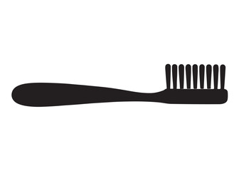 Toothbrush logo silhouette vector, Toothbrush logo icon, toothbrush silhouette vector illustration, simple black toothbrush silhouette logo vector on a white background.