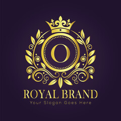 Letter  luxury gold logo concept