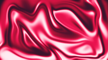 Abstract Red and Pink Fluid Wave Pattern on White Background