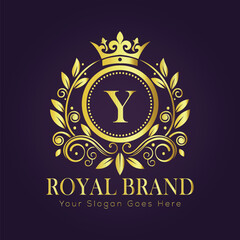 Letter  luxury gold logo concept