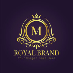 Letter  luxury gold logo concept