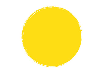 Brush stroke ink circle black paint round outline, vector illustration