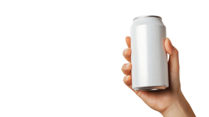 Woman's hand holding a glass of water, a healthy drink on white background.