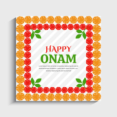 Happy Onam Festival Social Media Instagram Post Template