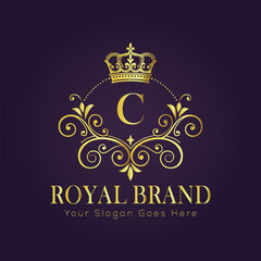 Letter  luxury gold logo concept